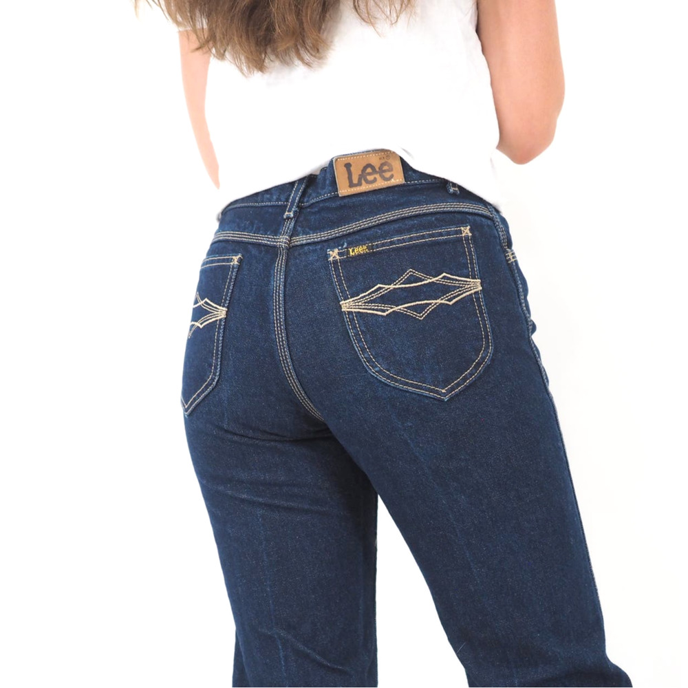 70s Vintage Lee Mid‎ Rise Bootcut Jeans Slim Fit Women's Size 2/3